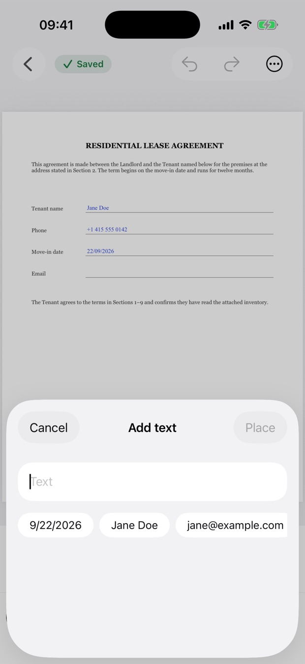 Paperlo: Fill without retyping