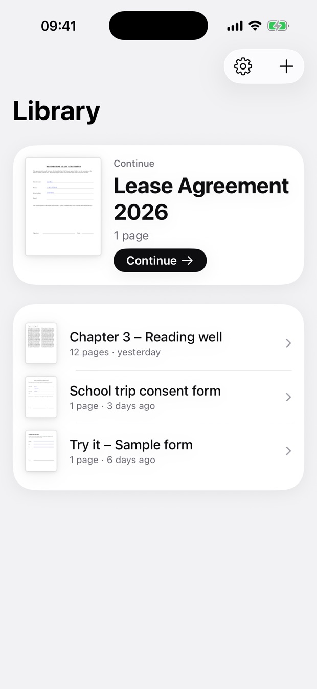 Paperlo on iPhone