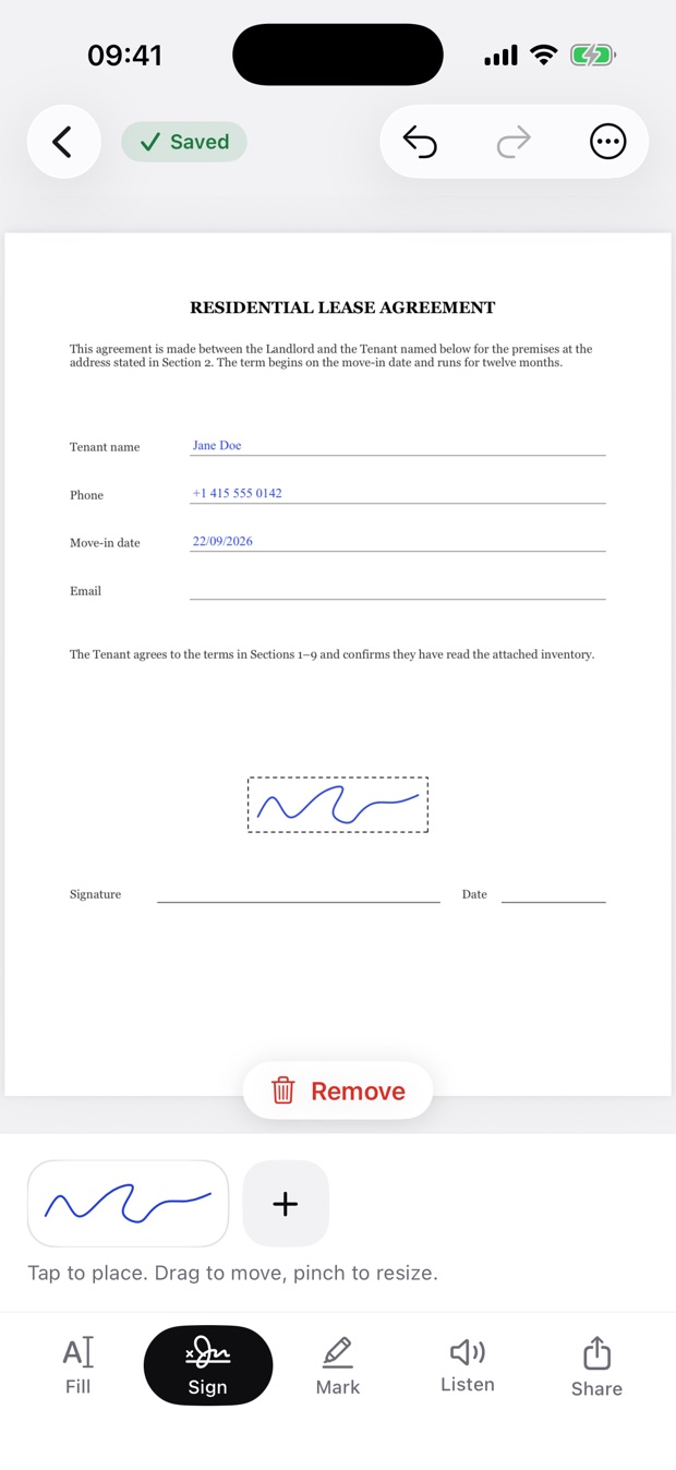 Paperlo on iPhone