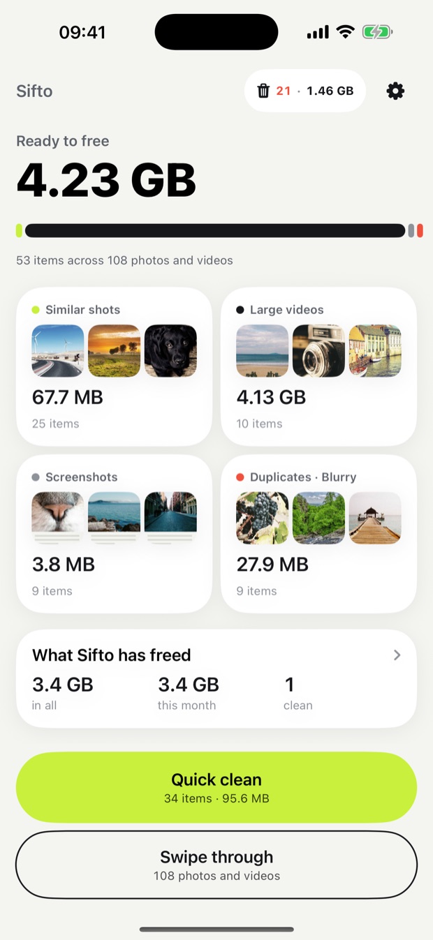 Sifto on iPhone